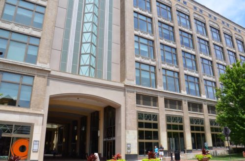 COLUMBUS, OH - JUNE 28: The old Lazarus department store in Columbus, Ohio is shown on June 28, 2017. It was renovated and awarded LEED Gold Certification.